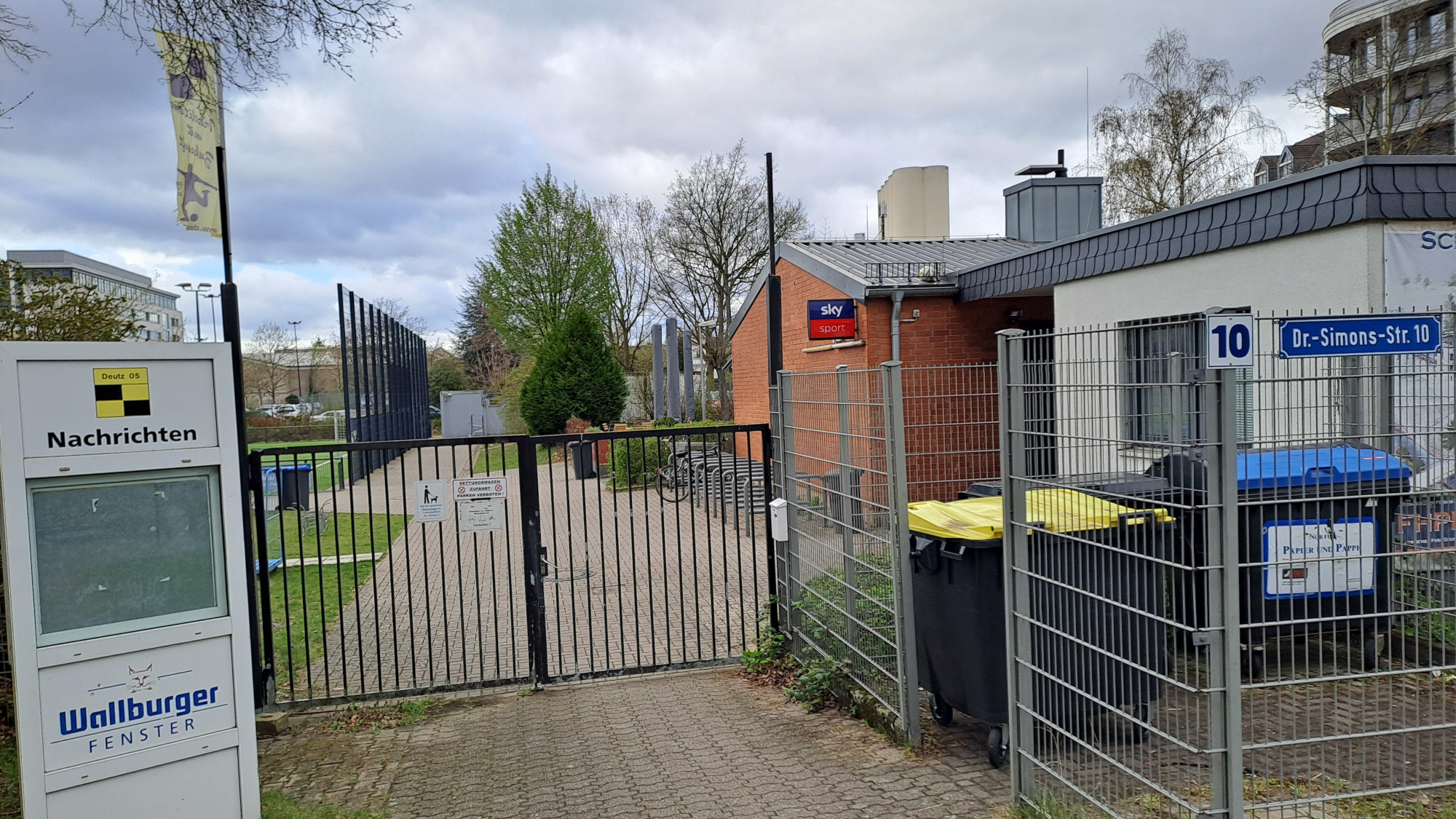 Eingangsbereich Vereinsheim SV Deutz